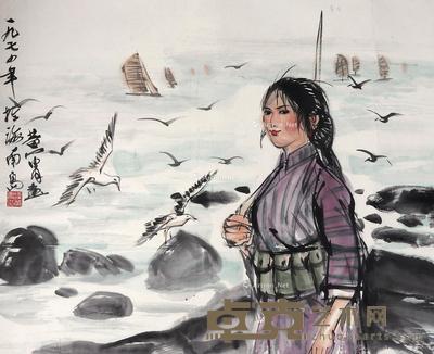  人物 镜片 纸本 66×55cm