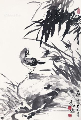  花鸟 纸本立轴