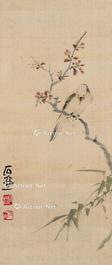  花鸟 立轴 绢本