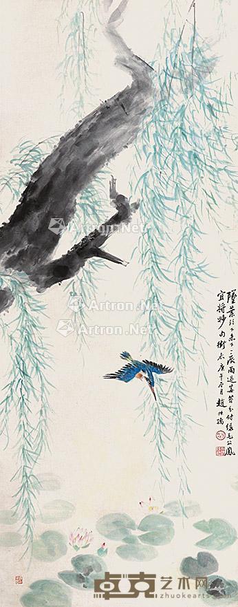  花鸟 立轴 纸本 127×49cm