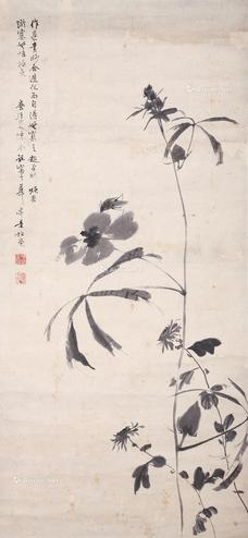 花卉草虫 纸本立轴