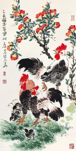 大吉图 纸本镜芯