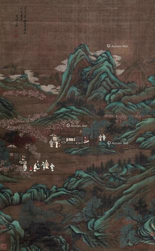 山水 立轴 绢本