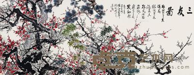  花卉 镜片 纸本 142×365cm