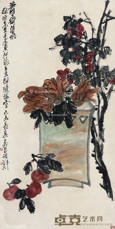 清供图 立轴 纸本 131×66cm