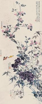  花卉 立轴 纸本
