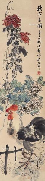  花卉 立轴 设色纸本