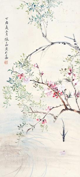  花卉 立轴 设色纸本