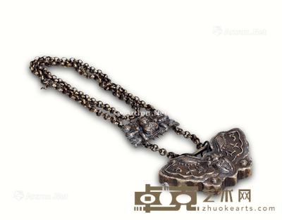 银蝶形锁 长36cm