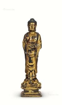  清 铜鎏金释迦牟尼佛像