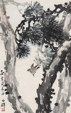  松树 立轴 设色纸本