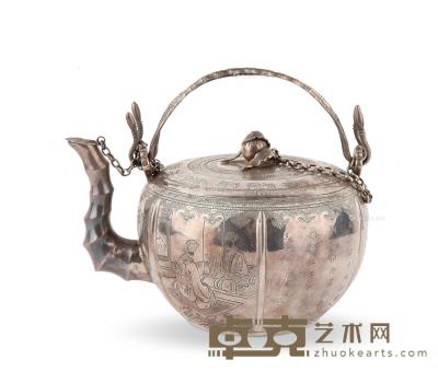 * 民国时期天津“恒利”银楼造银壶 （一件） 重343g