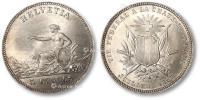 * 1863年瑞士5法郎银币一枚