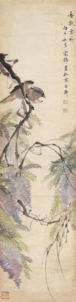* 丙寅（1746年）作 香飘云外 立轴 设色纸本
