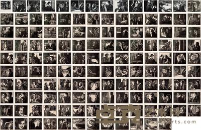 1935年作 罪与罚图 木口木刻 纸本 9×10cm×125