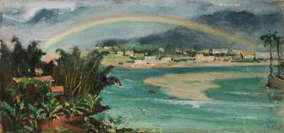  1977年作 海南虹影 布面油画