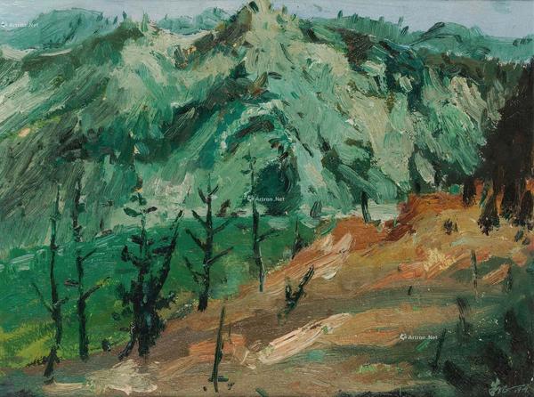  1979年作 山水 纸本油画