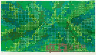 2007年作 十示·绿 纸本版画 60×110cm