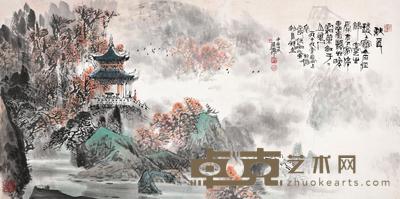 1979年作 爱晚亭 镜片 设色纸本 68×136cm