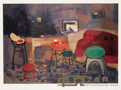 * 英国乡村酒店 纸本版画 46×65cm