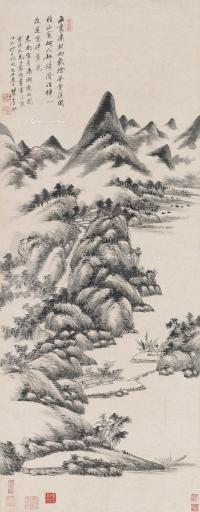 * 己丑（1685）年作 潇湘图 立轴 水墨纸本