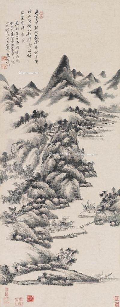 * 己丑（1685）年作 潇湘图 立轴 水墨纸本