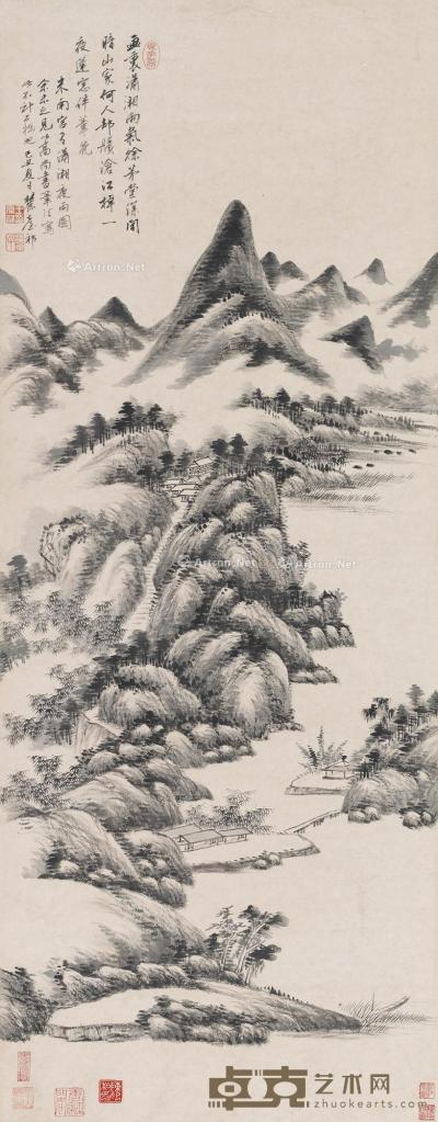 * 己丑（1685）年作 潇湘图 立轴 水墨纸本 109×42.5cm