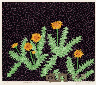 1985年作 蒲公英 纸本丝网版画 45×52.5cm