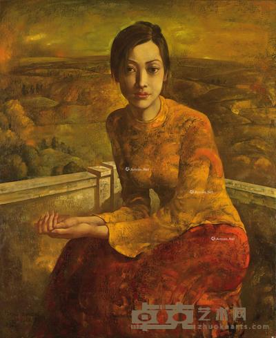 1997年作 遥远的歌声 布面油画 120×99cm