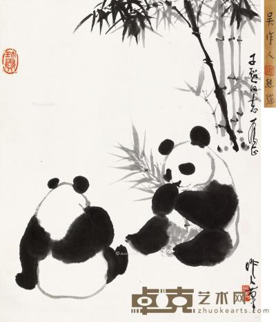 * 熊猫 立轴 水墨纸本 60×48cm