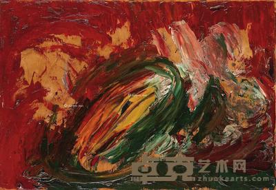 1997年作 探索 木板油画 49×73cm