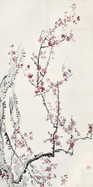  梅花 镜片 纸本