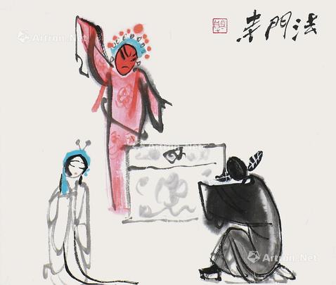  法门寺 镜片 设色纸本