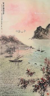  老虎滩 设色纸本