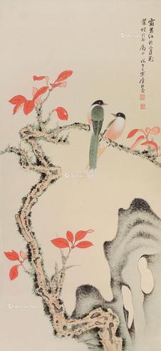  花鸟 设色纸本