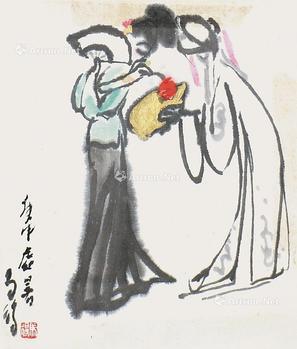  花为媒 镜片 设色纸本