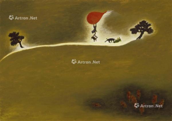  2007-2008年作 松与松之间 压克力颜料 油彩 纸板