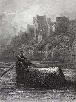  多雷插图本《国王的叙事诗·兰斯洛特-加龙省-加龙省与伊莱恩》 纸本