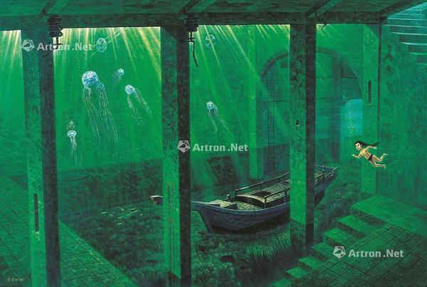 2001年作 隐舞情歌 油彩 画布