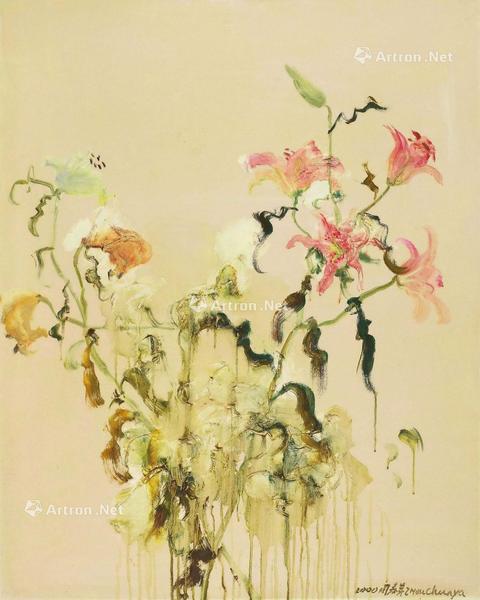  2000年作 百合花 油彩 画布