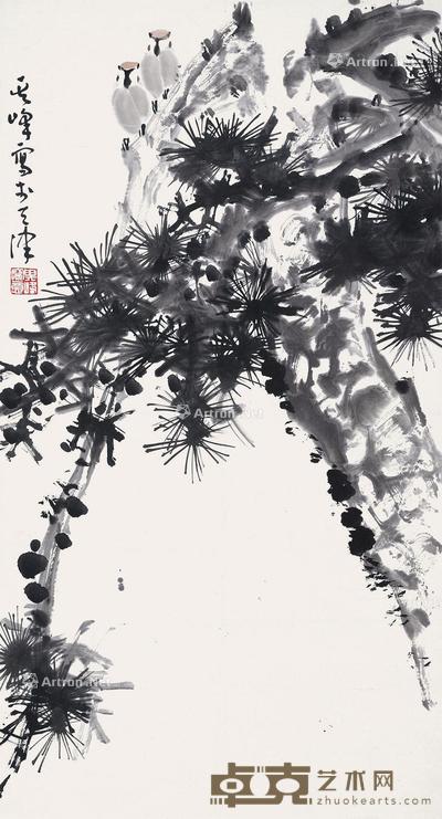  松鼠小鸟 立轴 设色纸本 76×41cm