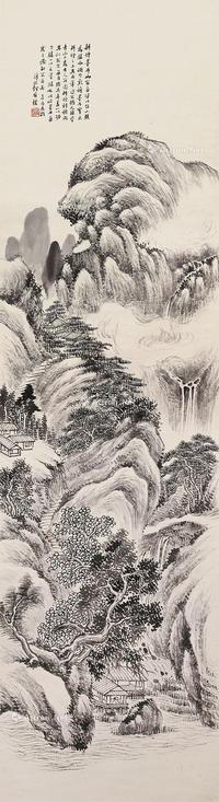  1921年作 山水 立轴 设色纸本