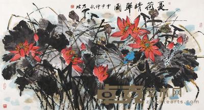  2004年作 夏荷晴翠图 镜片 设色纸本 96×176cm