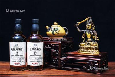  绝版山崎 蒸馏所渡边美树选桶12年单一麦芽威士忌一组，两瓶