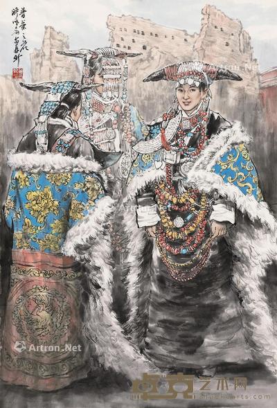  普兰之花 镜框 设色纸本 68×45cm