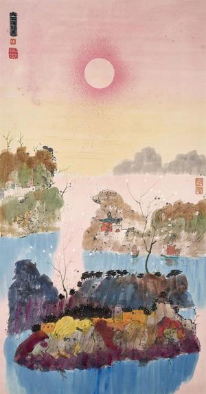  1978年作 山水 镜框 设色 纸本