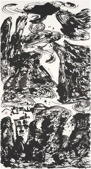  2010年作 灵山 镜框 水墨 纸本