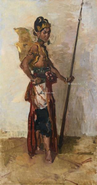  约1915～1916年作 乔德加娜王子肖像 油彩 画布