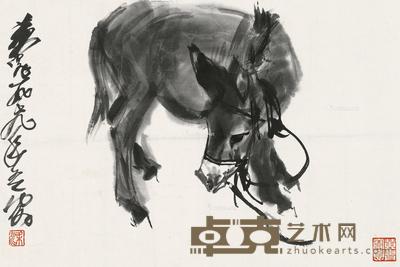 1979年作 驴 立轴 水墨纸本 45×66.5cm