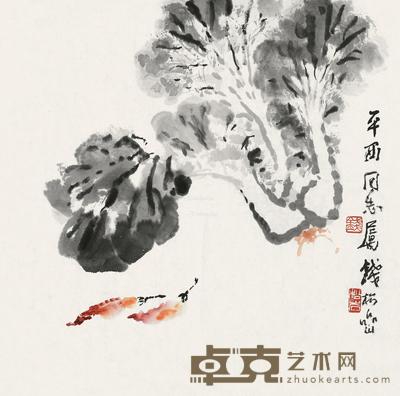  清白人家 设色纸本 纸片 35.5×34.5cm